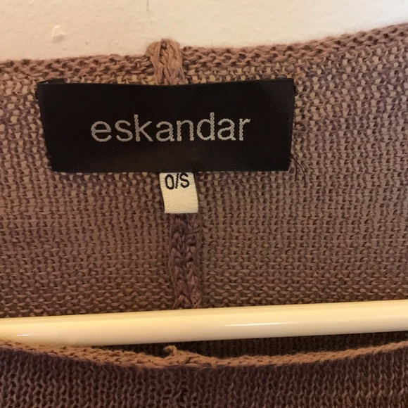 Taupe Linen Sweater by Eskandar - Picture 4 of 8